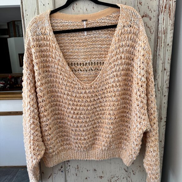 Free People Chunky Sweater Size Medium 41 - Picture 4 of 5